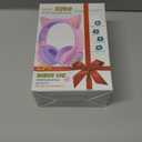 Riwbox CF9 Cat Ear Kids Bluetooth Headphones with LED Light Up,Safe 85dB Volume Limit,Built-in Mic&Boom Mic for Calls,Kids Wireless&Wired Headphones for Tablet/Airplane/School/Online Learning (Purple)