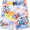 GUESS Boys' Eco All Over Print Active Short (4T)