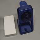 3 in 1 Charging Station with Cooling Fan, Wireless Charging Station for Multiple Devices, Magsafe Wireless Charger Stand for iPhone 16 15 14 13 12, AirPods 4 3 Pro 2 Dark Blue