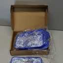 SilTriangle Set of 10 Clear Floral Cosmetic Bags PVC Makeup Bags Waterproof Travel Organizer Toiletry Pouches for Wedding Birthday Baby Shower Party Ideal Gift for Women Nurse Bridesmaid(Blue)