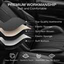 AOOG Seat Covers Custom Fit for Chevy Silverado GMC Sierra 2007-2026 1500/2500/3500 HD Crew Cab Pickup Truck Seat Cover Protector Cushion with Faux Leather Waterproof (Full Seats-BlackGray)