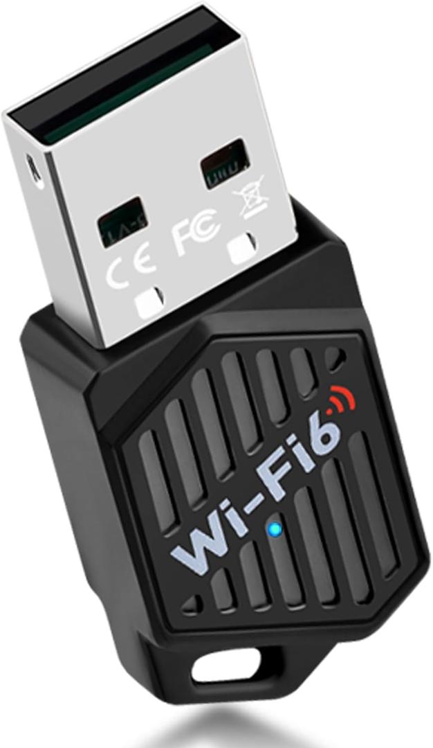 2-in-1 USB WiFi 6 Adapter with Bluetooth 5.4 Dual Band 2.4/5GHz, 900Mbps Wireless Network Adapter for Desktop/Laptop, 802.11ax, Driver Free, WPA3, Mini WiFi Dongle for Windows 11/10