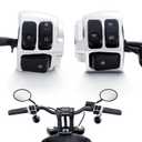 DREAMIZER Motorcycle 1" Handlebar Switches Control and Wiring Harness Compatible with Harley Softail Dyna Sportster V-Rod 1996-2012, Chrome (1 Pair)