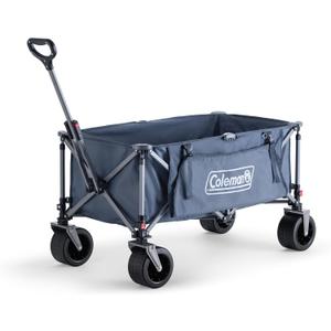 Coleman XL Collapsible Wagon, Heavy‑Duty 400 lb Capacity, Large 50+ Gallon Utility Cart with All‑Terrain Wide‑Base Wheels, One‑Pull Folding Design, Removable Wheels & Ergonomic Handle – Blue