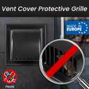 Repa Market 4 Inch Dryer Vent Cover Outside with Backdraft Damper - Black ABS Plastic Exhaust Vent Hood - Wall Vent Cover - Outside Dryer Vent Cover for Dryer Vent Hose, Bathroom Vent Cover, AC Vent