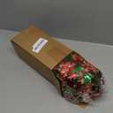 50FT Red Green Christmas Tinsel Garland with Tree Gingerbread Man Ornaments Metallic Xmas Garland for Christmas Tree Decorations Holiday Decor for Mantel Staircase Indoor Outdoor Home Office Party