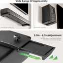 ELETIUO Soundbar Wall Mount Bracket for Samsung, LG, Sony, JBL, Vizio, Sonos and More, Depth Adjustable 3.5-6.1, Soundbar Shelf Under TV, Black