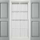 14 3/ 4"W x 35"H Mid-America Vinyl, Standard Size Williamsburg Double Panel Shutters, w/ Installation Shutter-Lok's & Matching Screws (Per Pair), 945 - Platinum