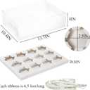 Cedilis 12 Pack Clear Cupcake Boxes, 12 Count Cupcake Containers with Gift Ribbon, Plastic Cupcake Carrier Holder for Cookies, Muffins, Bakeries