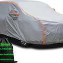 Mini Van Car Cover Waterproof All Weather for Automobiles, Outdoor Full Van Cover with Zipper, Universal Fit for Pacifica, Grand Caravan, Honda Odyssey, Sienna, Fit Mpv 191" to 206" (Size 18: MPV MiniVan (Under 207"), Gray(Max))