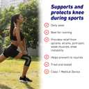Neo-G Knee Compression Sleeve for Sports - Breathable, Lightweight, Elastic Knee Sleeve for running, Compression Knee Sleeve for knee pain, Meniscus Tear, Sprains, Strains, Injury Recovery - XL