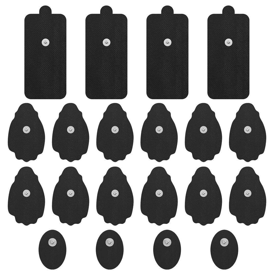 TENS Unit Electrode Pads NURSAL 20 Pack 3.5mm Snap EMS Replacement Pads for Electrotherapy Reuse More Than 30 Times, Compatible with MEDVICE,Belifu TENS Machine