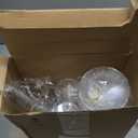 Yinkin 50 Pcs 7 oz Plastic Martini Glasses Disposable Clear Cocktail Dessert Parfait Glasses Unbreakable Mini Martini Cups for Wedding Party Bowl Wine Ice Cream (Stem)