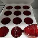 24 Pcs Red Vintage Wine Glasses Set, 10 Ounces Colored Glass Water Goblets, Unique Floral Embossed Pattern High Clear Stemmed Glassware Wedding Party Bar Drinking Cups Fancy Glasses Hand Wash Only