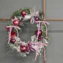 12Pcs Pink Velvet Christmas Tree Bows Ornaments Vintage Velvet Ribbon Bows for Tree Garland Wreath Indoor Outdoor Christmas Decor Xmas Decorations 1'' Wide, 5 * 7 inch