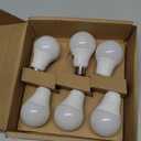 Amazon Basics A19 Dusk to Dawn Sensor LED Outdoor Light Bulb, 60W Equivalent, Energy-Efficient 9W, Daylight White, 5000K, E26 Base, 10,000 Hours, 6 Count (Pack of 1)