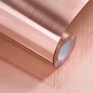 HorryHaus Rose Gold Contact Paper Peel and Stick Countertop Contact Paper Self-Adhesive Waterproof DIY Decor Wallpaper for Kitchen Backsplash Fridge and Cabinets A Set of 23.6"x240"