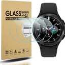Suoman 4-Pack for Samsung Galaxy Watch 4 Classic 46mm Tempered Glass Screen Protector for Galaxy Watch 4 Classic 46mm Smartwatch [2.5D 9H Hardness] [Anti-Scratch] (Clear)
