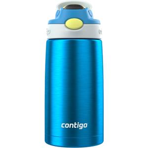Contigo Autospout Water Bottle with Straw 13 oz Blue Poppy/Glacier
