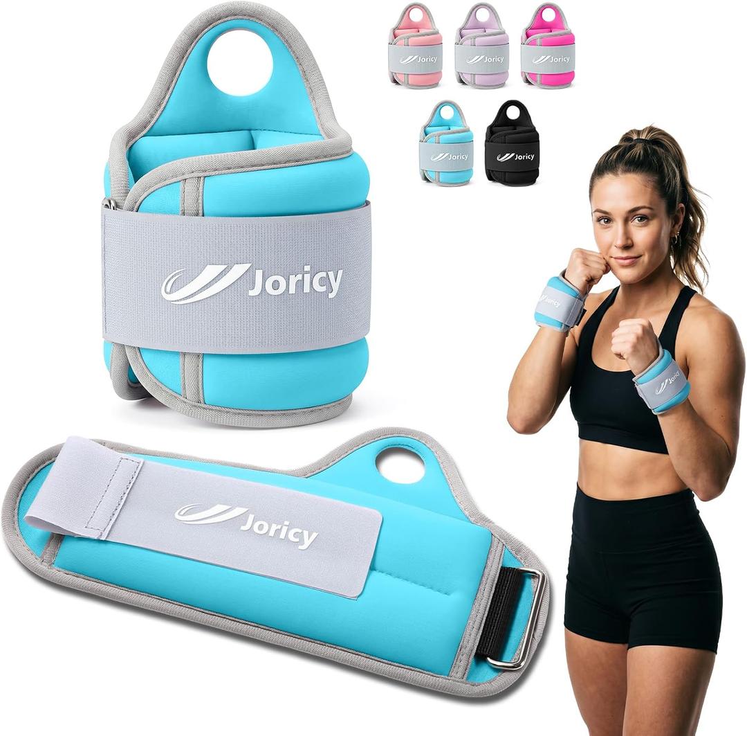 Wrist Weights with Thumb Loops Lock for Women Men 1 Pair 2 3 4 5 6 LBS Arm Weight Ankle Weights Weighted Gloves for Running Walking Jogging Physical Therapy Home Gym Fitness Workout Cardio Exercises