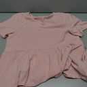 Amoretu Womens Tunic Dress Casual Short Sleeve Vacation Flowy Swing Shift Dresses, Spring, Summer, 2025 (Pink, M)