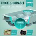 WIBIMEN Large Ice Cube Molds, Big Round Whiskey Ice Cube Trays for Freezer, Easy to Fill & Release, Whiskey Bourbon Cocktail(1.9In*6 Balls- Blue/1 Pack)
