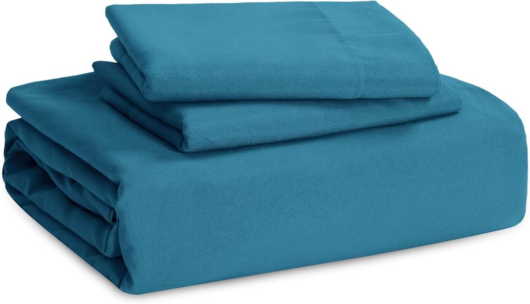 Bedsure Teal Duvet Cover Full Size - 3 Pieces Prewashed Extra Soft Bedding Set, Includes 1 Duvet Cover 80x90 Inches with Zipper Closure & 2 Pillow Shams, Comforter Not Included