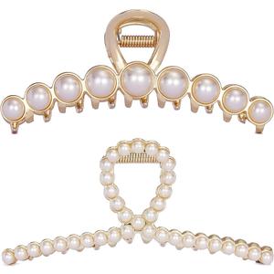 Pearl Embellished Big Loop Hair Claw Clip