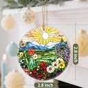 3 x Mountain Wildflowers-Themed Christmas Tree Decorations, Christmas Ornaments, Keepsake Ornaments, Holiday Decor, Xmas Gifts, Gifts for Nature Lovers  Including Plant & Flower Lovers