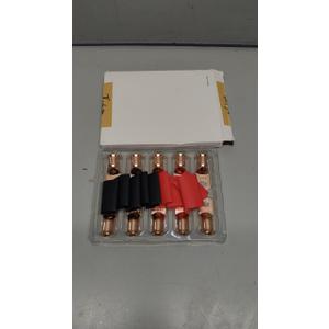 TKDMR 10pcs 1/0 AWG-5/16 Battery Lugs,Heavy Duty Wire Lugs,Ring Terminals,Battery Cable Ends,0 Guage terminals,Battery Terminal Connectors with 10pcs 3:1 Heat Shrink Tubing