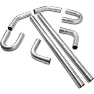 3'' Mild Steel Custom Exhaust Kit Tubing Mandrel Bend Pipe Straight & U-Bend 16 Gauge Universal 8PCS