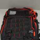 45L Military Tactical Backpacks 3 Days Assault Pack Bag Fitness Rucksack Bug Out Bag Hiking Treeking (Black&red)