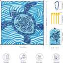WIWIGO Beach Blanket Waterproof Sandproof Beach Mat 79" X 83"/10'x9'for 1-4 Adults Quick Drying Outdoor Picnic Mat Beach Accessories for Travel, Camping, Hiking, 79" X 83"