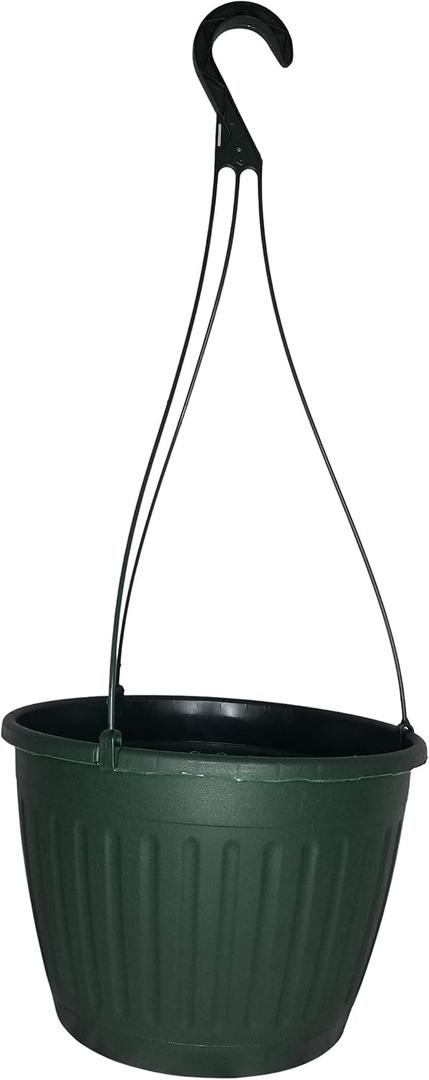 Landmark 10" Imperial Plastic Hanging Basket (Green, 5)