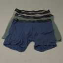 DAVID ARCHY Mens Underwear Wicking-Moisture Cooling Rayon Made From Bamboo Boxer Briefs with Support Pouch Fly 3 Pack (XX-Large, Gray/Moolight Blue/Pale Green - 6.5")