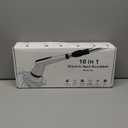 Electric Spin Scrubber, Dreazu IPX7 Shower Scrubber with 7 Replaceable Brush Heads & Retractable Handle, 2-Speed Adjustable Shower Cleaner for Bathroom,Toilet, Bathtub, Kitchen, Tile Floors (White&black)