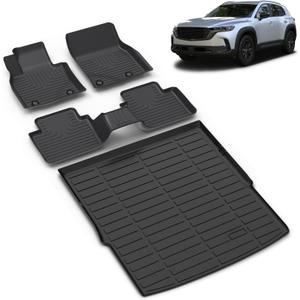 All Weather Car Floor Mats & Cargo Liner Set Fit for Mazda CX-50 (Not for Hybrid) 2023 2024 2025 2026 Floor Liners Trunk Liner CX50 Cargo Mat Accessories Black