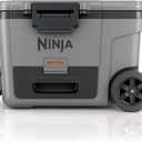 Ninja | Cooler | FrostVault 45QT Cooler with Wheels | Insulated with Temp Dry Storage Drawer | Keeps Ice Cold for Days | for The Beach, Camping, Picnics & More | Slate Gray | FB245GY (Light Grey)