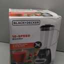 BLACK+DECKER 10-Speed Countertop Blender, BL2010BP, 6-Cup Plastic Jar, Dishwasher-Safe, Stainless Steel, Suction Feet