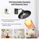 Brightown E26 Rechargeable Light Bulb with Remote and Timer, Battery Backup Bulb for Sconces and Lamps, Magnetic Bulbs for Non-Hardwired Fixture, 3 Color Temperatures + 9 RGB Colors, Dimmable, 2 Pack