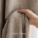 NICETOWN 230 GSM Rich Linen Blend Taupe Curtains 90 inches Long, Rod Pocket & Back Tab Privacy with Light Filtering Semi Sheer Window Treatments for Bedroom/Living Room, W52 x L90, 2 Panels