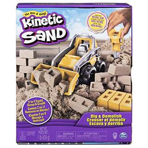 Kinetic Sand, Dig N' Demolish Playset with 1lb Play Sand & Toy Truck, Sensory Toys for Kids Ages 5 and up