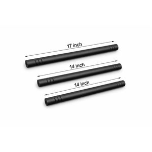 Matte Black Extension Rods,  Size: Big one 17 inch, 3 Small 14 inch
