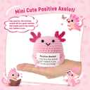 Positive Gifts for Women, Birthday Graduation Teacher Appreciation Gifts for Girls Friends Daughter Sister Teens Coworker, Emotional Inspirational Support Cheer Up Handmade Crochet Axolotl Desk Decor