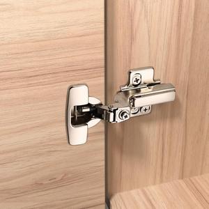 Furniware 10 Pack Frameless Inset Soft Close Cabinet Hinges, Speed Control 4D Adjustment Self Close European Hinges, Stainless Steel Kitchen Cabinets Hinges Clip-On, 45~110° Open Angle