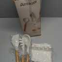 Astercook Kitchen Utensils set, 39 PCS Silicone Cooking Utensils Set with Wooden Handle, 446F Heat Resistant Food Grade Utensil Sets, BPA Free Kitchen Gadgets Tools Set for Nonstick Cookware (Cream)