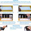 Translucent Frosted Adjustable Vertical File Sorter Sturdy Plastic Expandable Upright File Holder, Desktop Binder Organizer, School Office Book File Organizer, Assemble Easily Endlessly