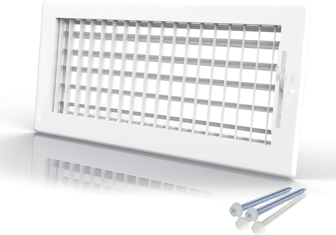 Engera Adjustable Double Deflection HVAC Air Register-Supply Air Diffuser Air Vent Register-Heating/AC Vent Cover-Wall Register 14x6"Duct [16x8"Face]