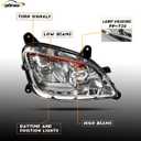 Fit for 2011-2023 Peterbilt 579 587 Class 8 Truck LED Headlight Headlamp Chrome Housing Assembly Replacement Pair/Set