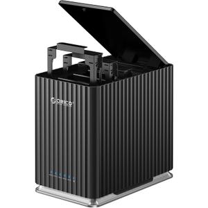 ORICO 5 Bay USB 3.1 Type-C Hard Drive Enclosure - Plug and Play DAS Storage Enclosure with 12V/10A Power Adapter, Maximum 110TB Storage for Home Data Management - 9758C3